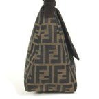 Fendi Shoulder Bag Mamma Bucket Logo Canvas Leather Brown — view 3