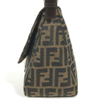 Fendi Shoulder Bag Mamma Bucket Logo Canvas Leather Brown — view 4