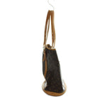 Louis Vuitton Monogram Bucket GM Tote Bag Hand Pattern Leather Brown — view 4