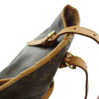 Louis Vuitton Monogram Bucket GM Tote Bag Hand Pattern Leather Brown — view 8