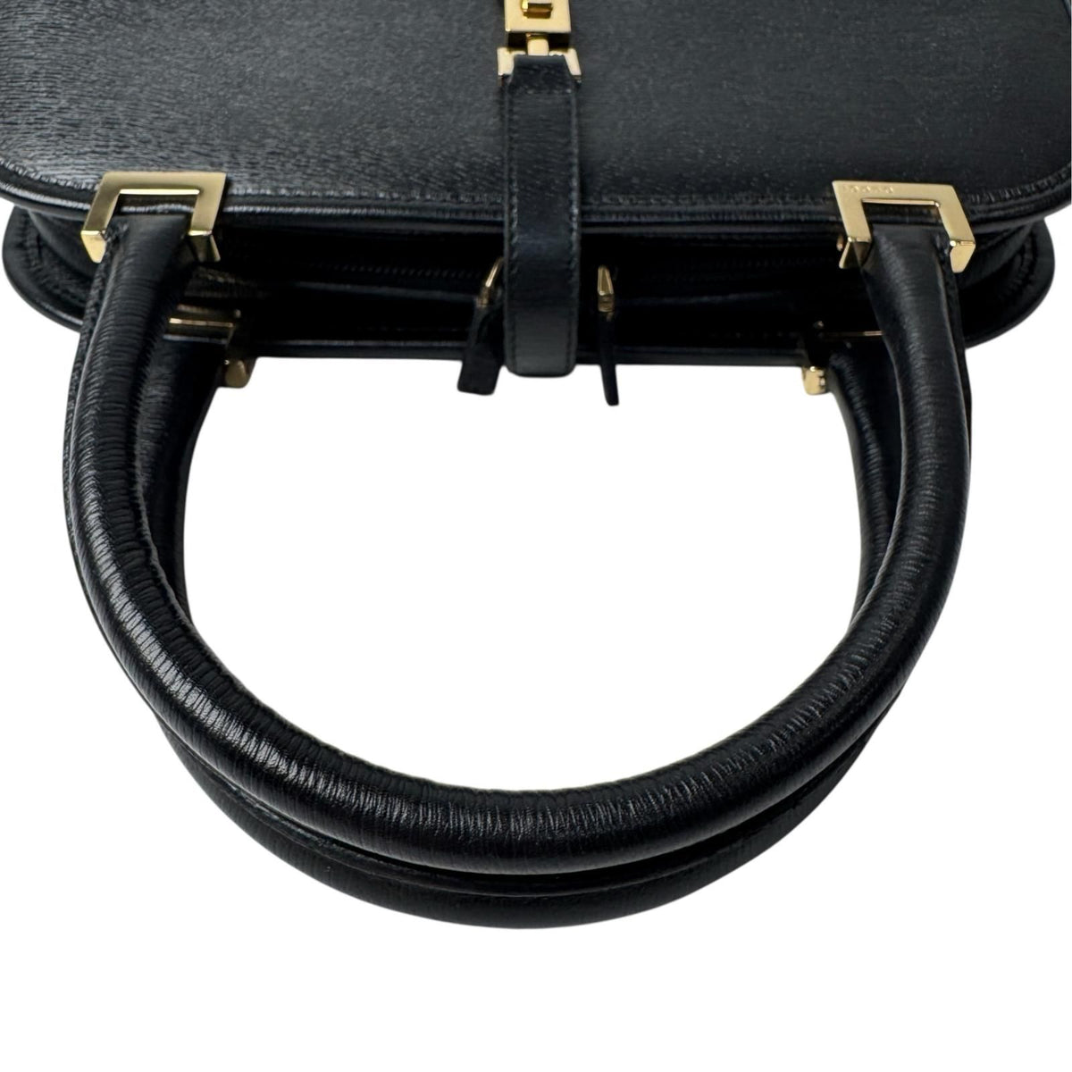Gucci Jackie Handbag Leather Black Gold — view 6