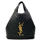 Saint Laurent Paris Tote Bag Icare Maxi Shopping Black Lambskin