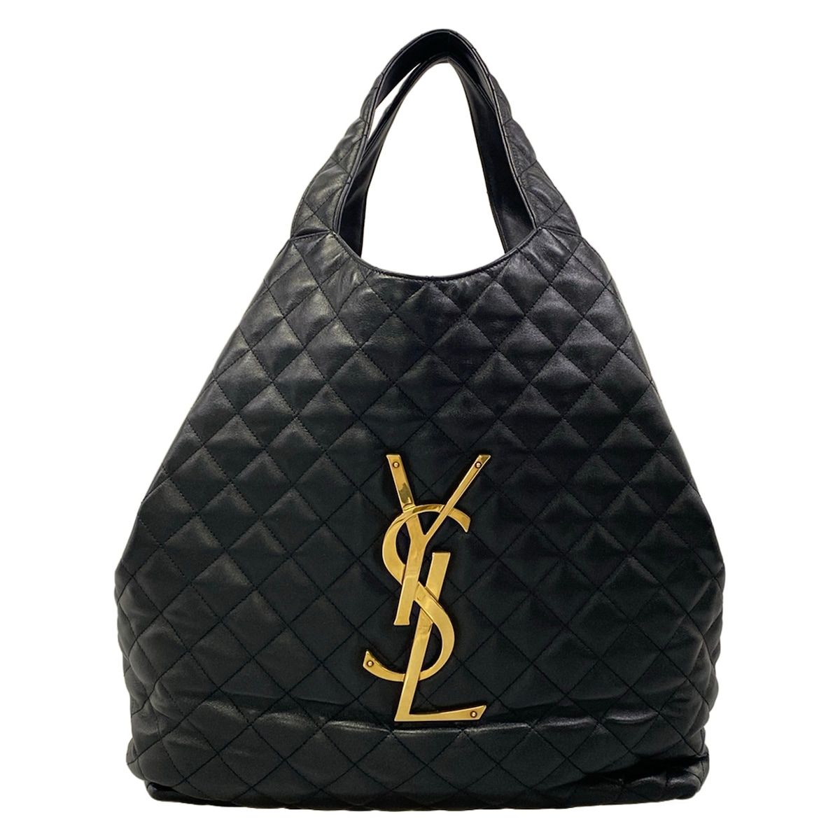 Saint Laurent Paris Tote Bag Icare Maxi Shopping Black Lambskin