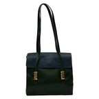 Loewe Shoulder Bag Velazquez Green Blue Gold Leather