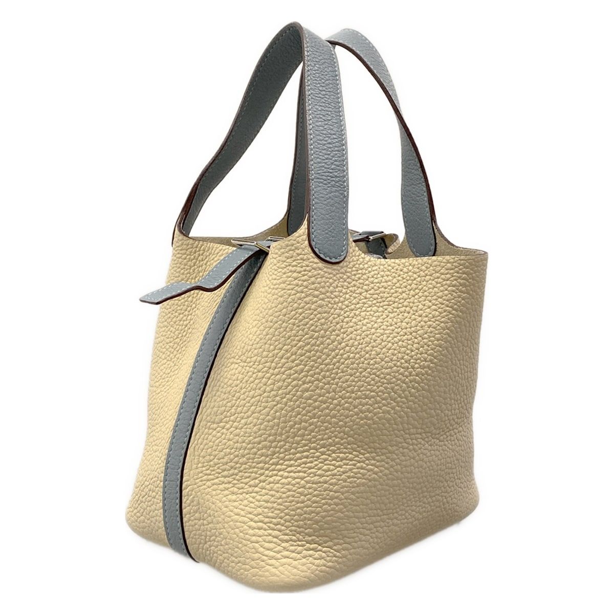 Hermes Handbag Picotin PM Parchemin Ciel Bicolor Silver