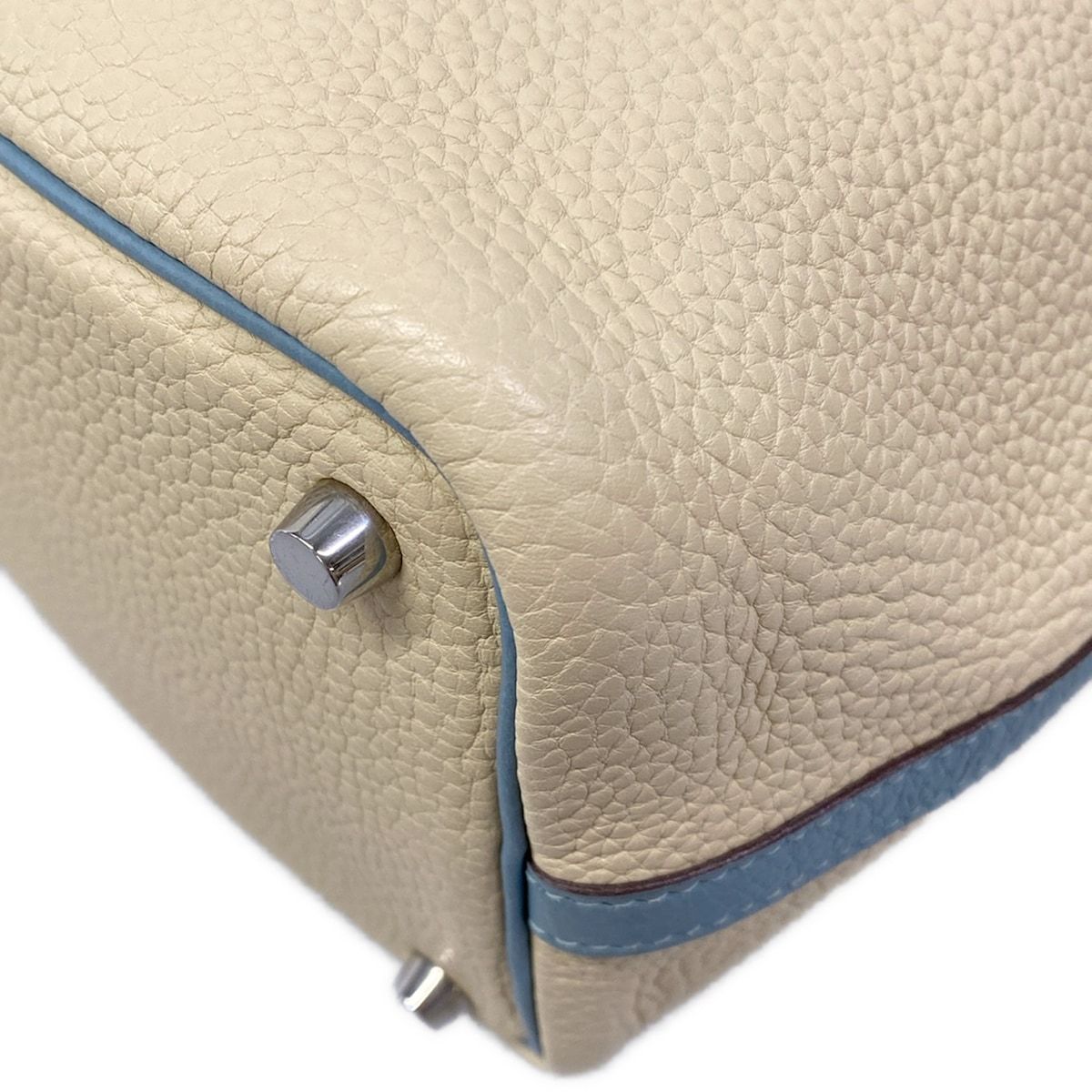 Hermes Handbag Picotin PM Parchemin Ciel Bicolor Silver — view 6