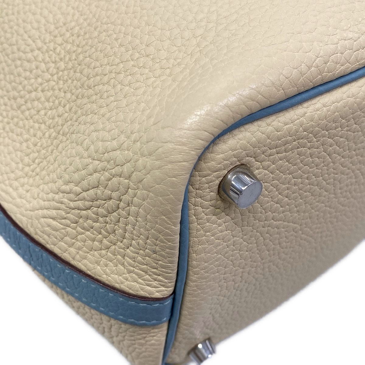 Hermes Handbag Picotin PM Parchemin Ciel Bicolor Silver — view 7