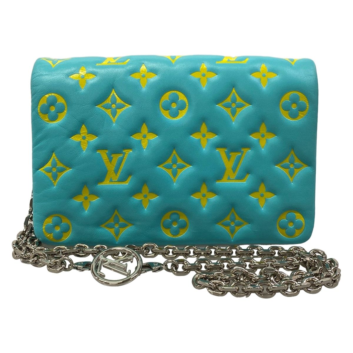 Louis Vuitton Shoulder Bag Coussin Pochette Mint Yellow Leather