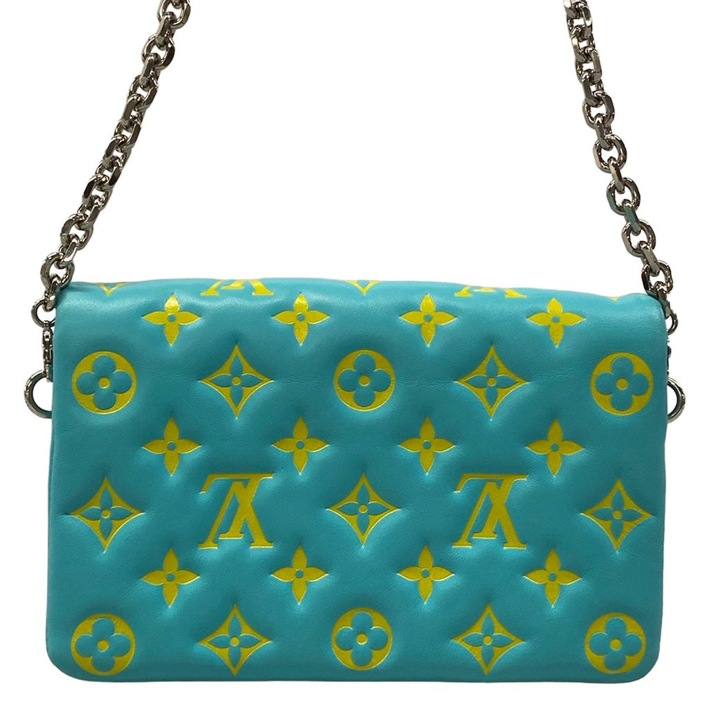Louis Vuitton Shoulder Bag Coussin Pochette Mint Yellow Leather — view 3