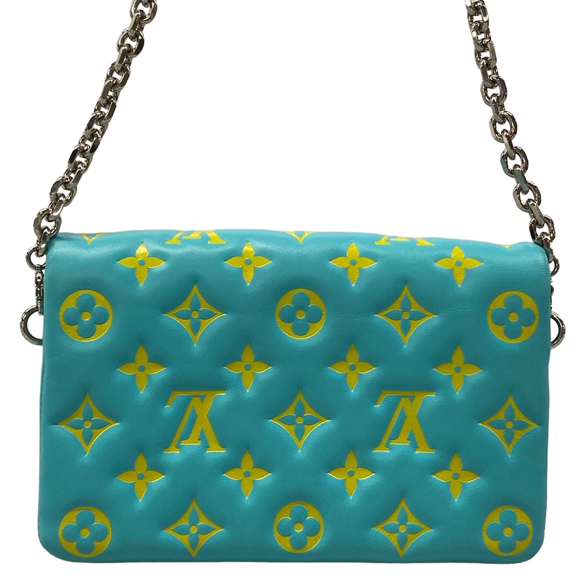 Louis Vuitton Shoulder Bag Coussin Pochette Mint Yellow Leather — view 3