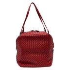 Bottega Veneta Shoulder Bag Intrecciato Red Leather — view 3