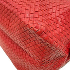 Bottega Veneta Shoulder Bag Intrecciato Red Leather — view 6