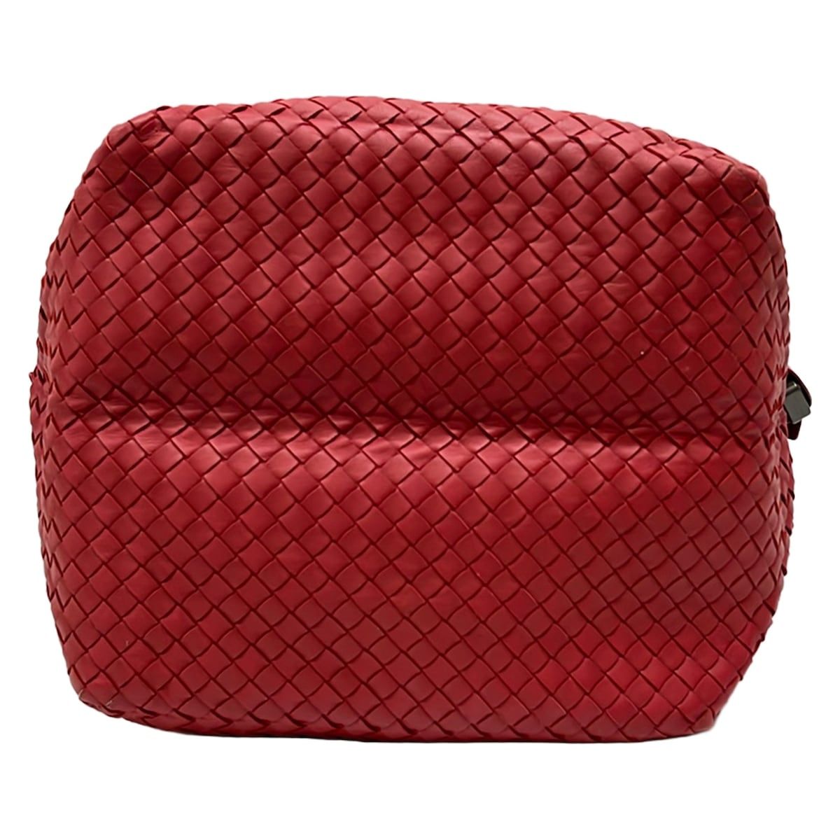 Bottega Veneta Shoulder Bag Intrecciato Red Leather — view 5