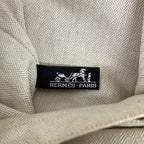 Hermes Tote Bag Chain Nye MM Gray Beige Silver Leather — view 8