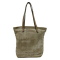Hermes Tote Bag Chain Nye MM Gray Beige Silver Leather