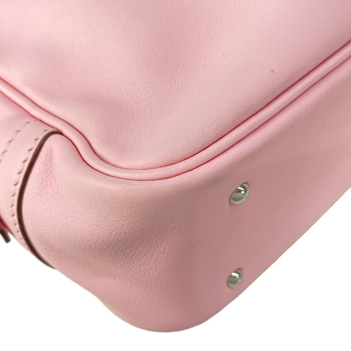 Hermes Handbag Mini Plume 20 Rose Sakura Silver — view 8