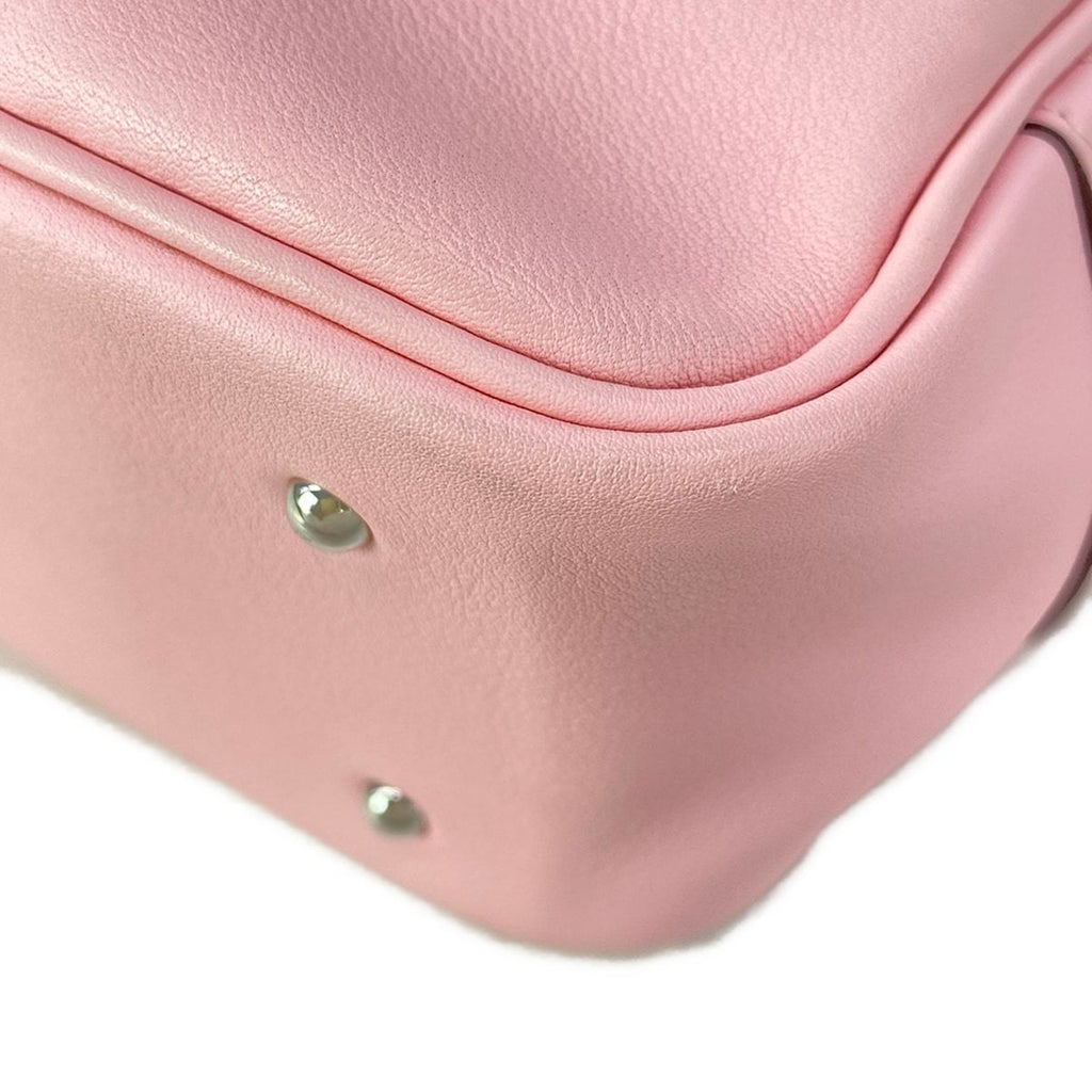 Hermes Handbag Mini Plume 20 Rose Sakura Silver — view 7