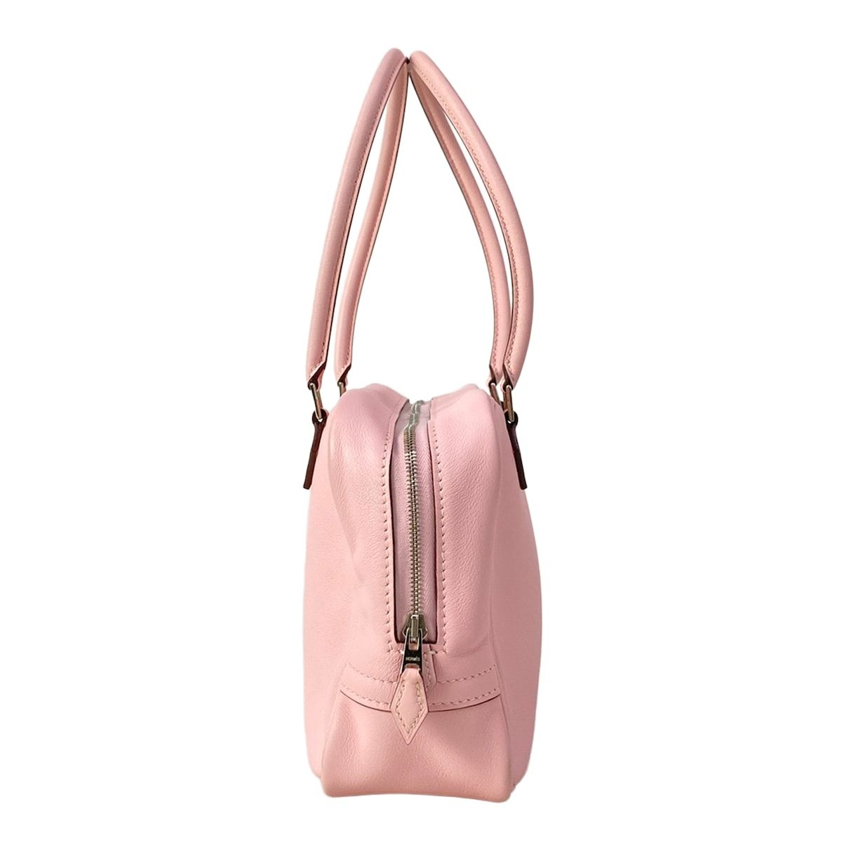 Hermes Handbag Mini Plume 20 Rose Sakura Silver — view 2