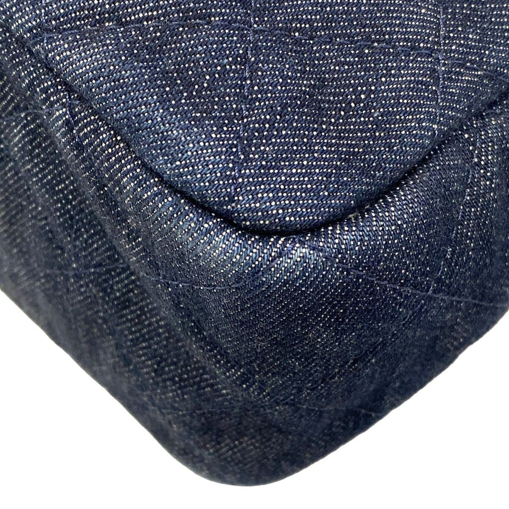 Chanel Shoulder Bag 2.55 Quilted Dark Navy Mademoiselle Chain Vintage Gold — view 6