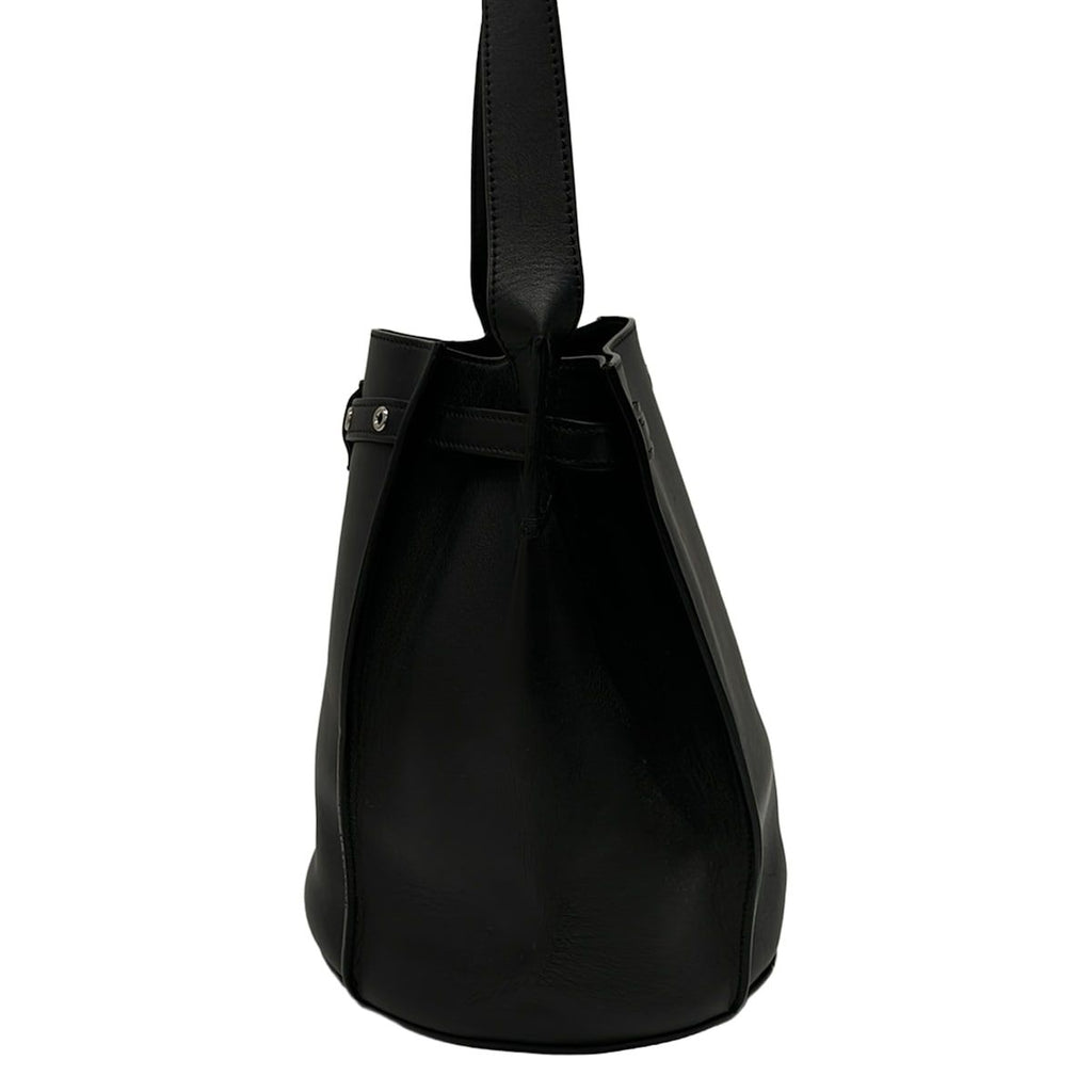 Celine Shoulder Bag Big Bucket with Long Strap Black Leather — view 4