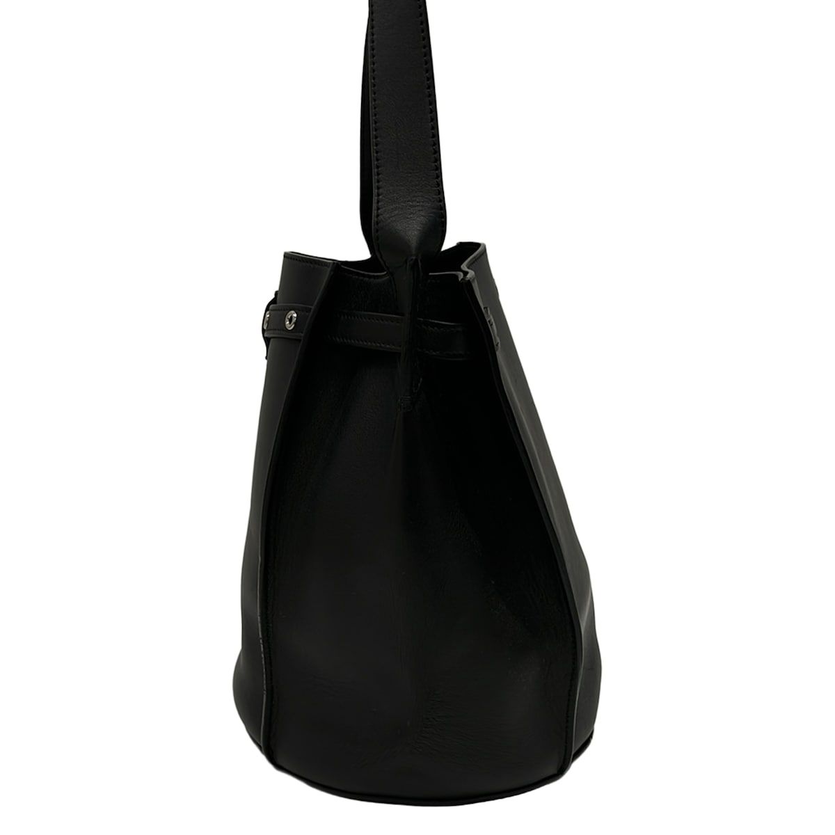 Celine Shoulder Bag Big Bucket with Long Strap Black Leather — view 4