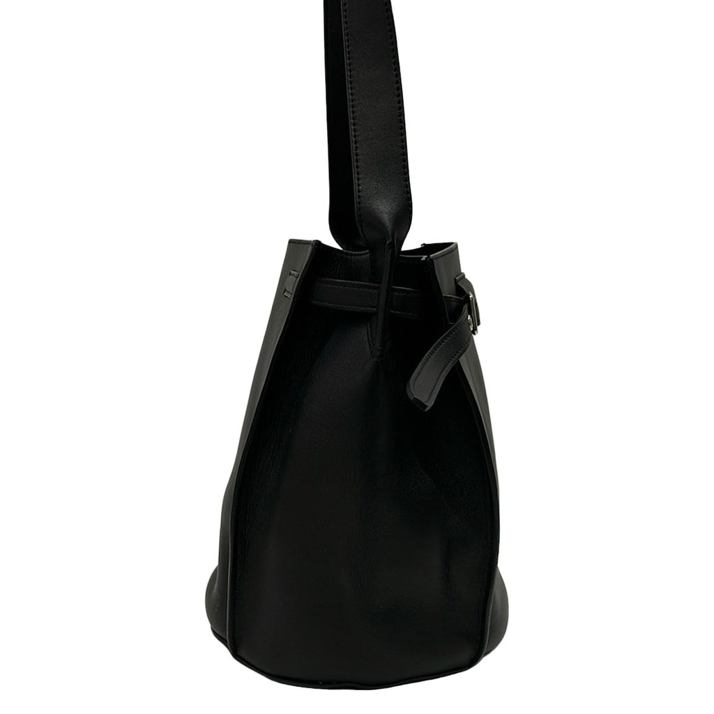 Celine Shoulder Bag Big Bucket with Long Strap Black Leather — view 2