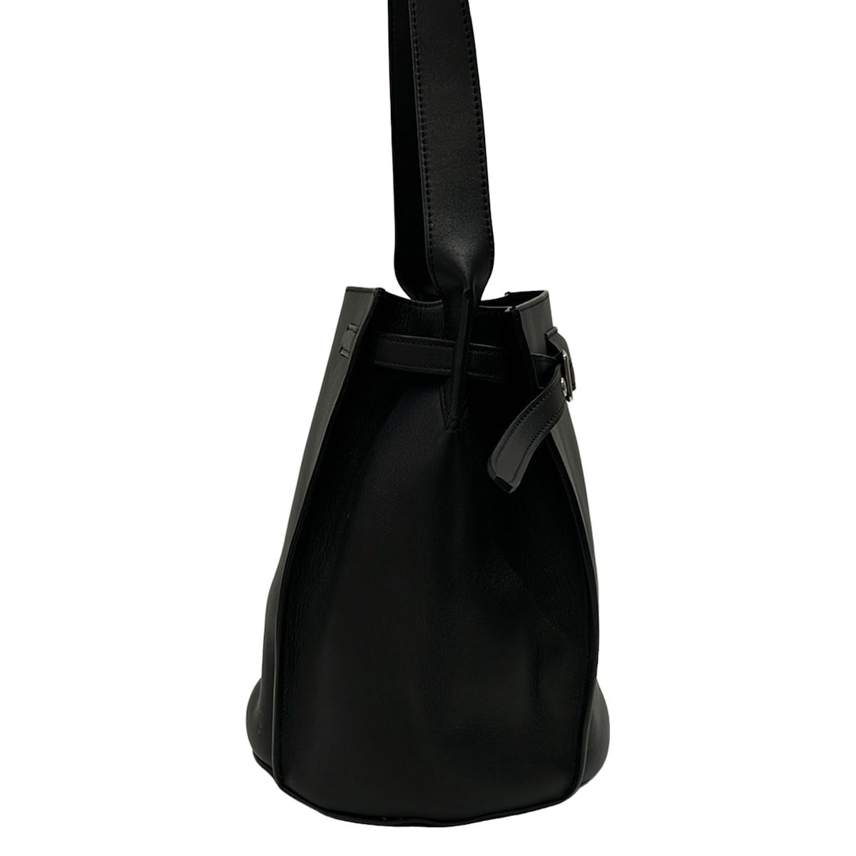 Celine Shoulder Bag Big Bucket with Long Strap Black Leather — view 2