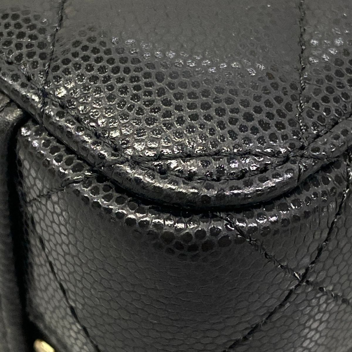 Chanel Shoulder Bag Quilted Black Matte Gold Chain — view 8