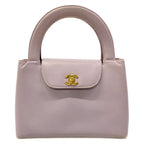Chanel Handbag Purple Gold Lambskin