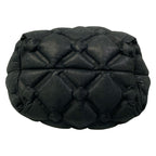 Chanel Shoulder Bag Bubble Quilt Black Chain Matte Gold Leather — view 5