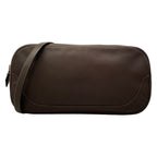 Hermes Shoulder Bag Dark Brown Silver