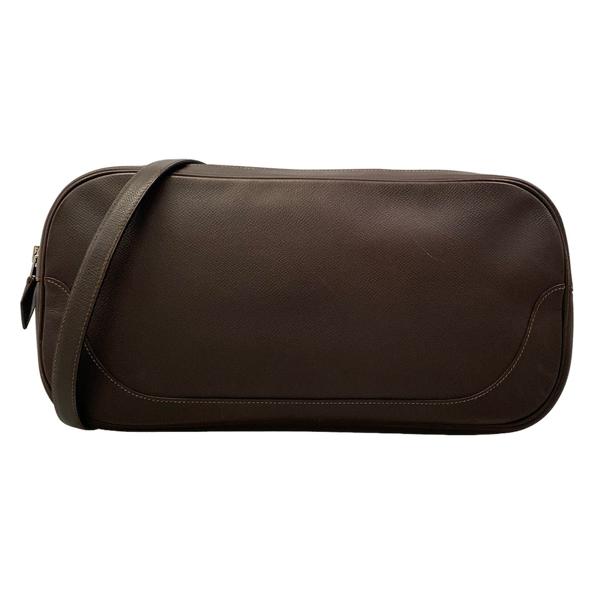 Hermes Shoulder Bag Dark Brown Silver