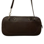Hermes Shoulder Bag Dark Brown Silver — view 3