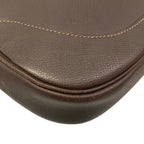 Hermes Shoulder Bag Dark Brown Silver — view 7
