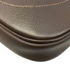 Hermes Shoulder Bag Dark Brown Silver — view 8