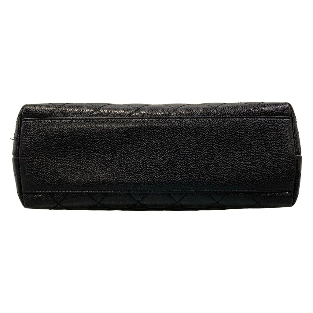 Chanel Handbag Trapezoid Bag Quilted Black Gold — view 5