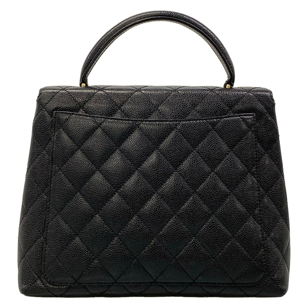 Chanel Handbag Trapezoid Bag Quilted Black Gold — view 3