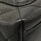 Chanel Handbag Trapezoid Bag Quilted Black Gold — view 8