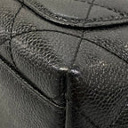 Chanel Handbag Trapezoid Bag Quilted Black Gold — view 7