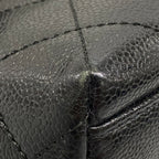 Chanel Handbag Trapezoid Bag Quilted Black Gold — view 6