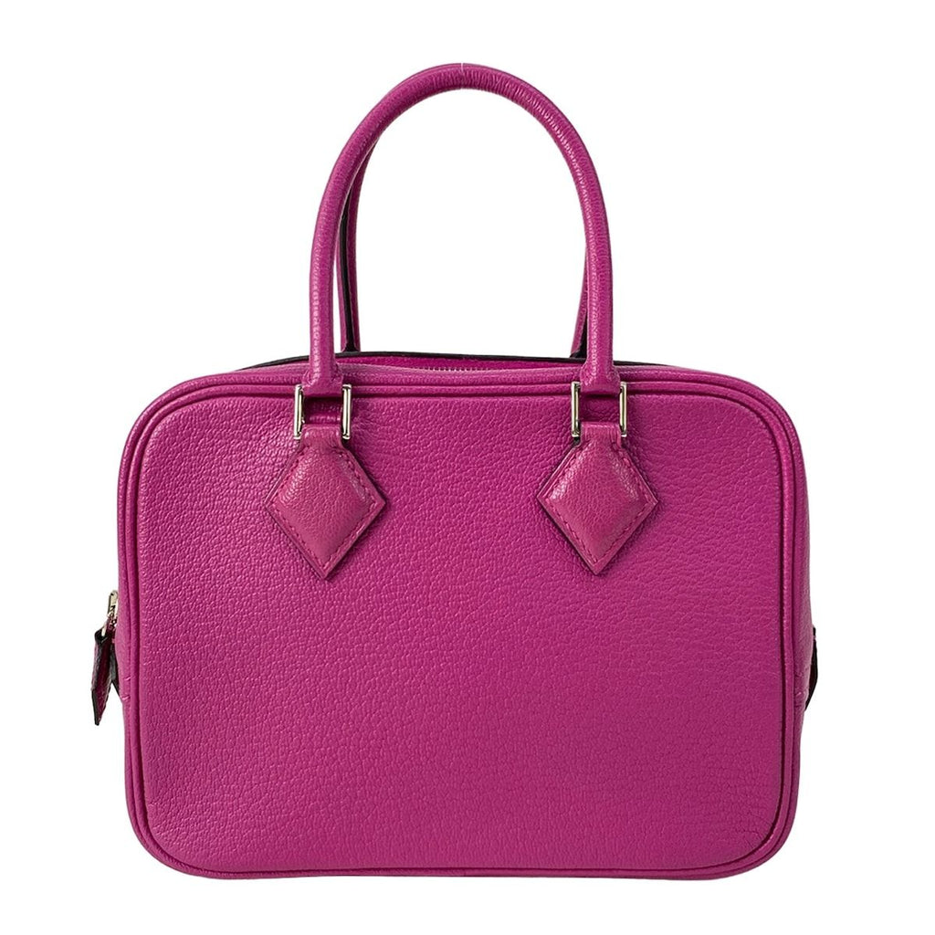 Hermes Handbag Plume Rose Purple Silver