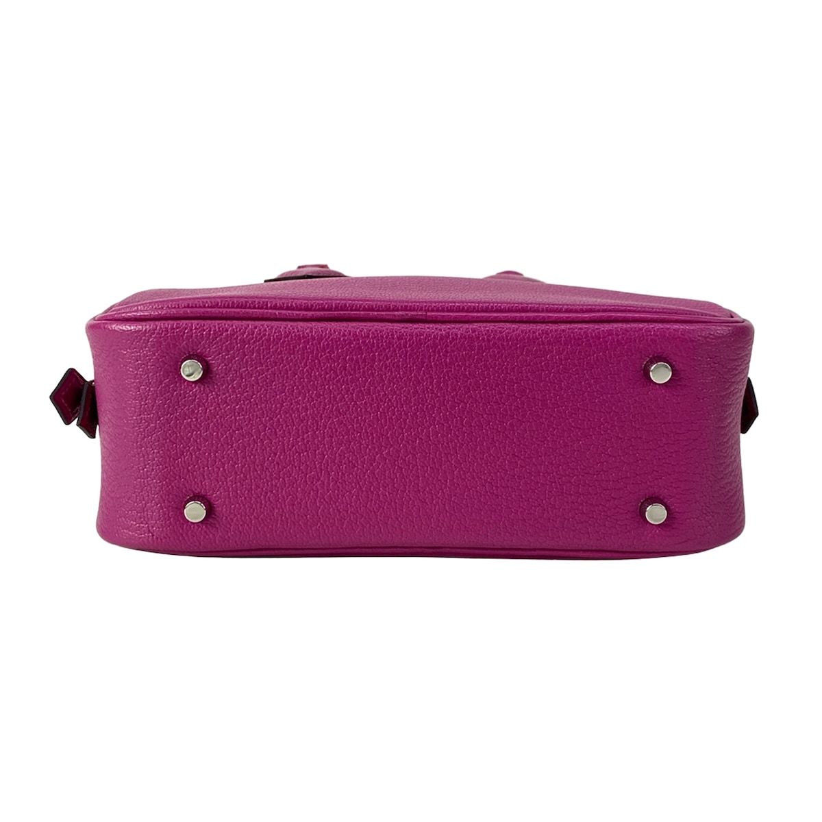 Hermes Handbag Plume Rose Purple Silver — view 5