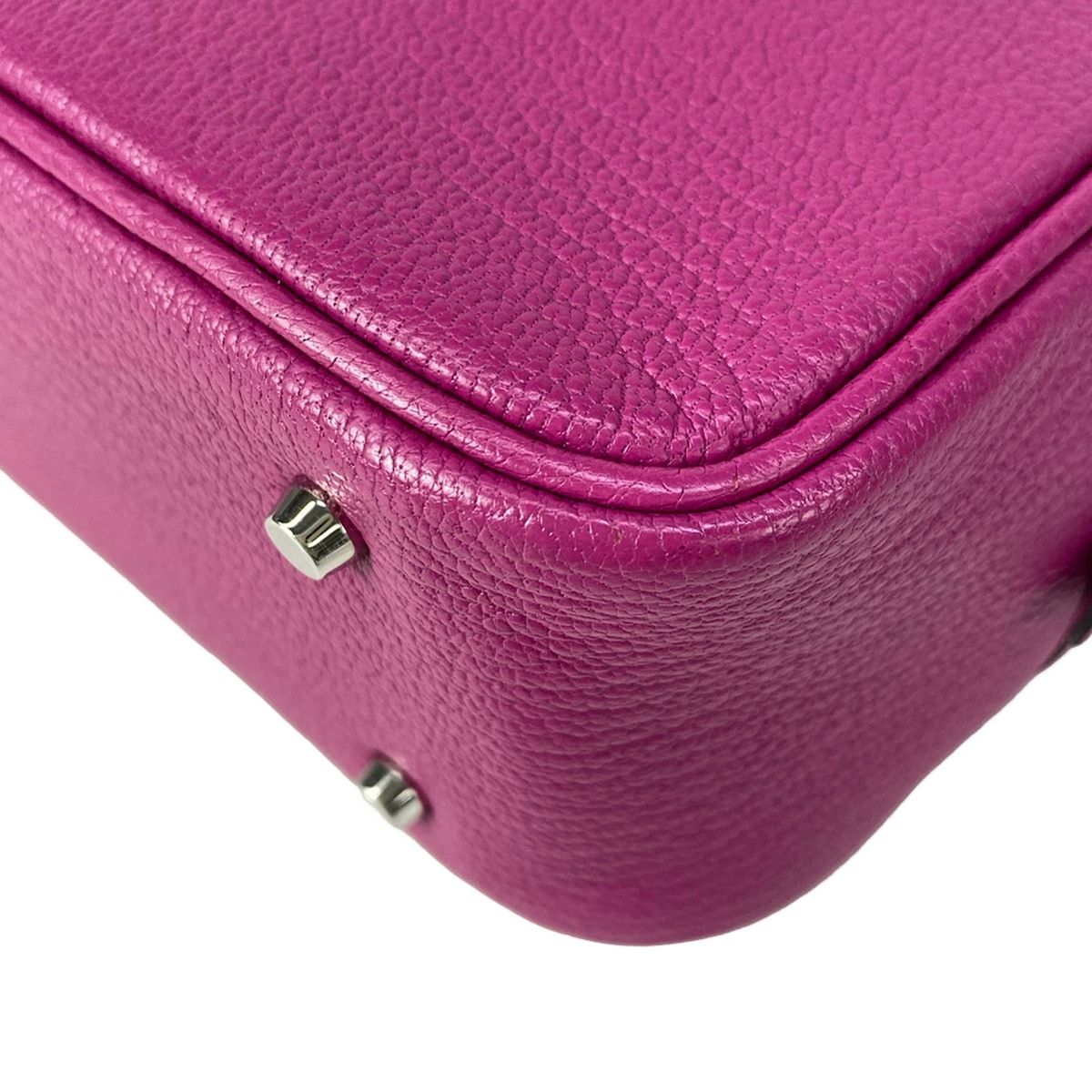 Hermes Handbag Plume Rose Purple Silver — view 7