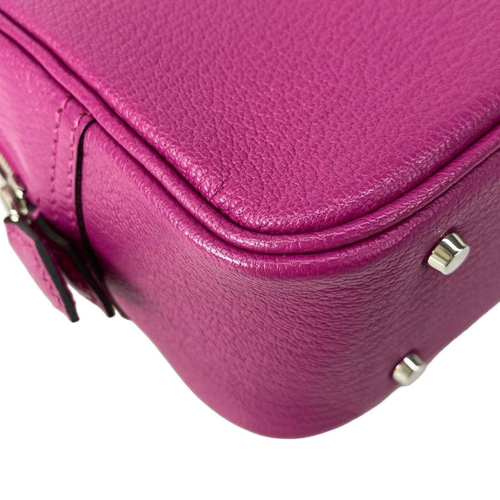 Hermes Handbag Plume Rose Purple Silver — view 6