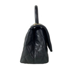 Chanel Handbag Small Top Handle Flap Bag Quilted Coco XS Black — view 2