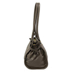 Prada Handbag Bonnie Medium Leather Pewter Gray Vintage Style — view 2