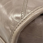 Prada Handbag Bonnie Medium Leather Pewter Gray Vintage Style — view 8