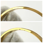 Hermes Vintage Kelly Bangle Croco Gold Plated Leather Bracelet — view 6