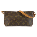 Louis Vuitton Monogram Trotteur Brown Gold Shoulder Bag Pochette