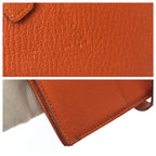 Hermes Bearn Soufflet Orange Silver Veau Epsom Wallet — view 6